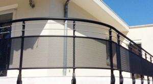 Athos toles perforees et lasers garde corps aluminium Portalier Champagne-Sur-Oise